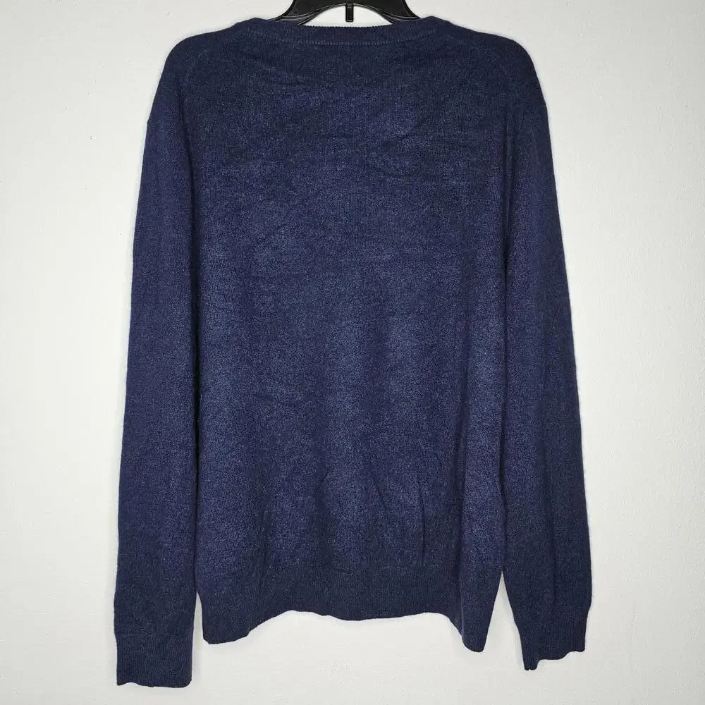 NWOT Daniel Hechter Men's Navy/100% Cashmere Sweater Size XL